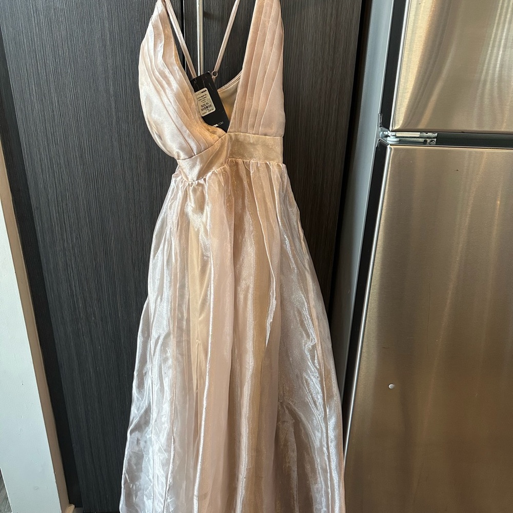 Elegant Cream Evening Gown